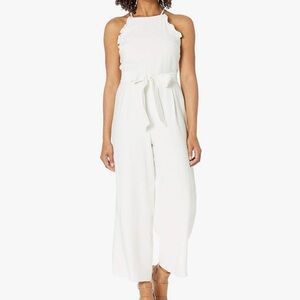 White Sleeveless Jumpsuit